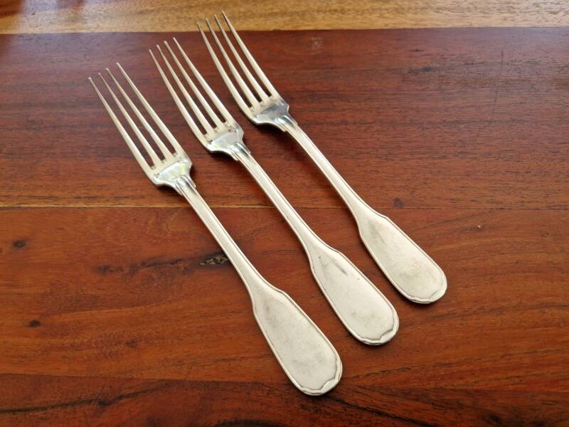 Christofle Set of 3 Versailles model silver-plated table forks