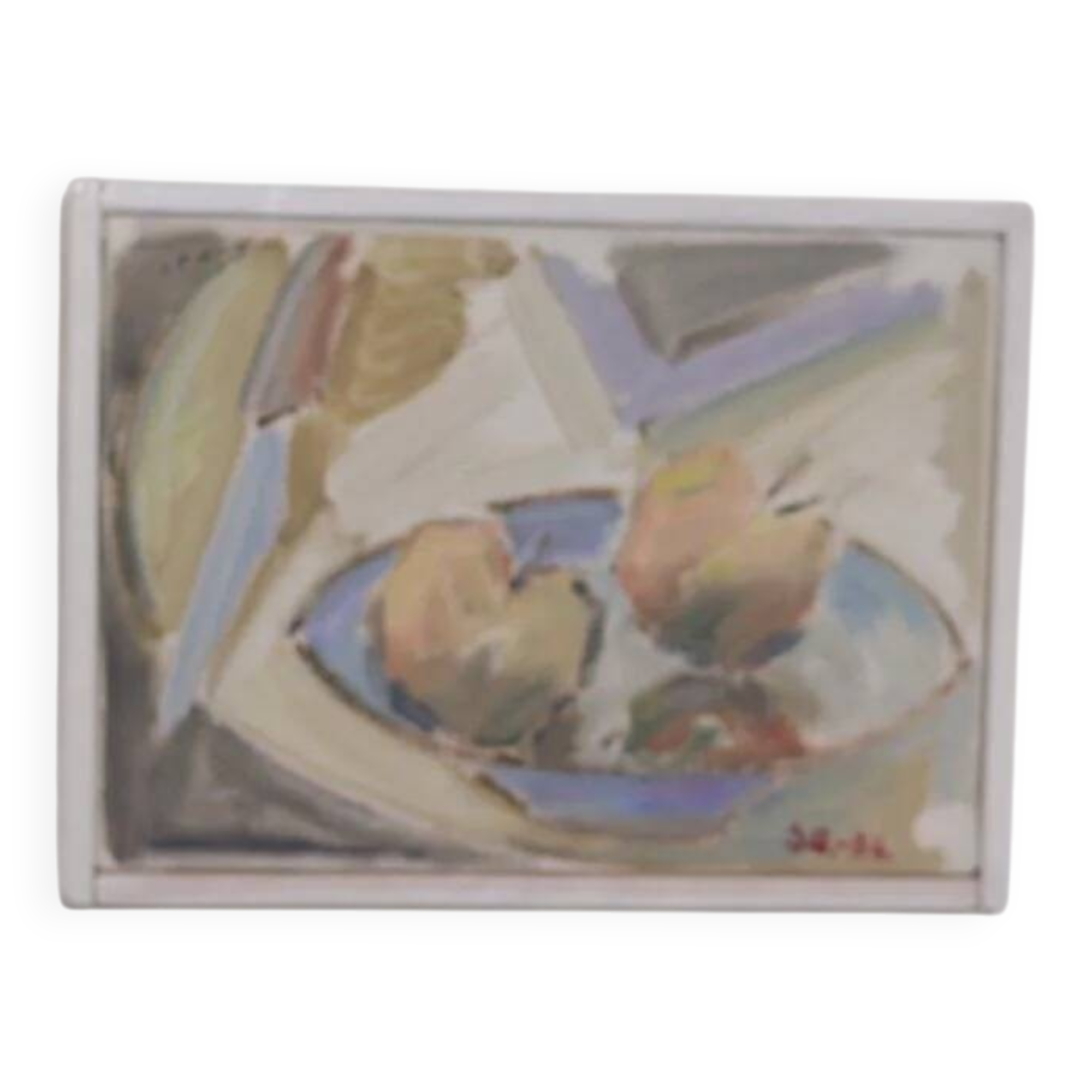 Original Swedish Oil on Canvas – “Applen” by Sven Olofsson, Dated 1986