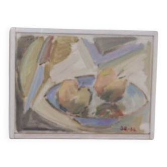 Original Swedish Oil on Canvas – “Applen” by Sven Olofsson, Dated 1986