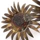 Brutalist brass sunflower sculpture, 1950s