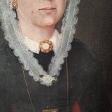 Huile sur toile femme, XIXème siècle