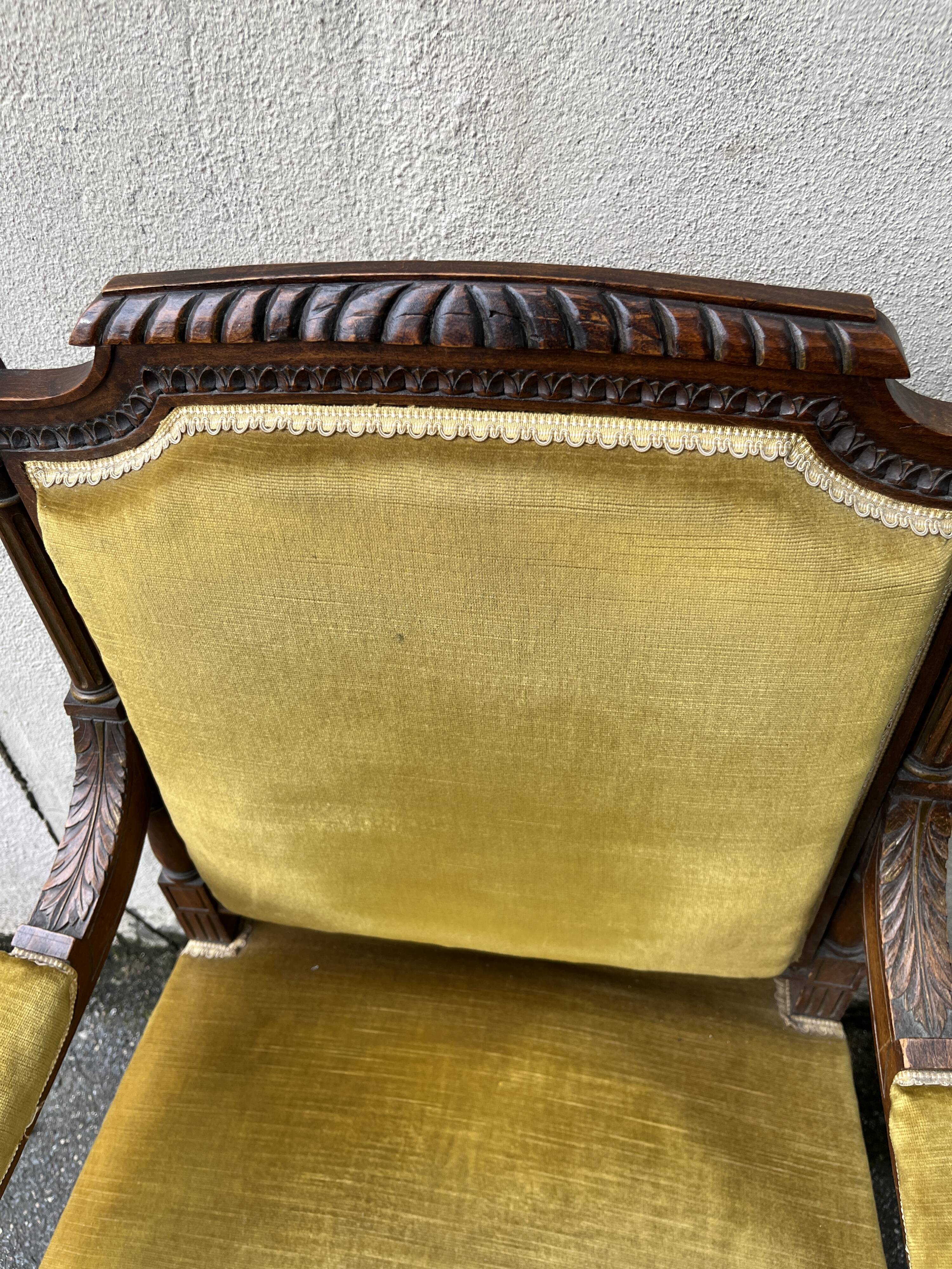 Louis XVI style oak chair