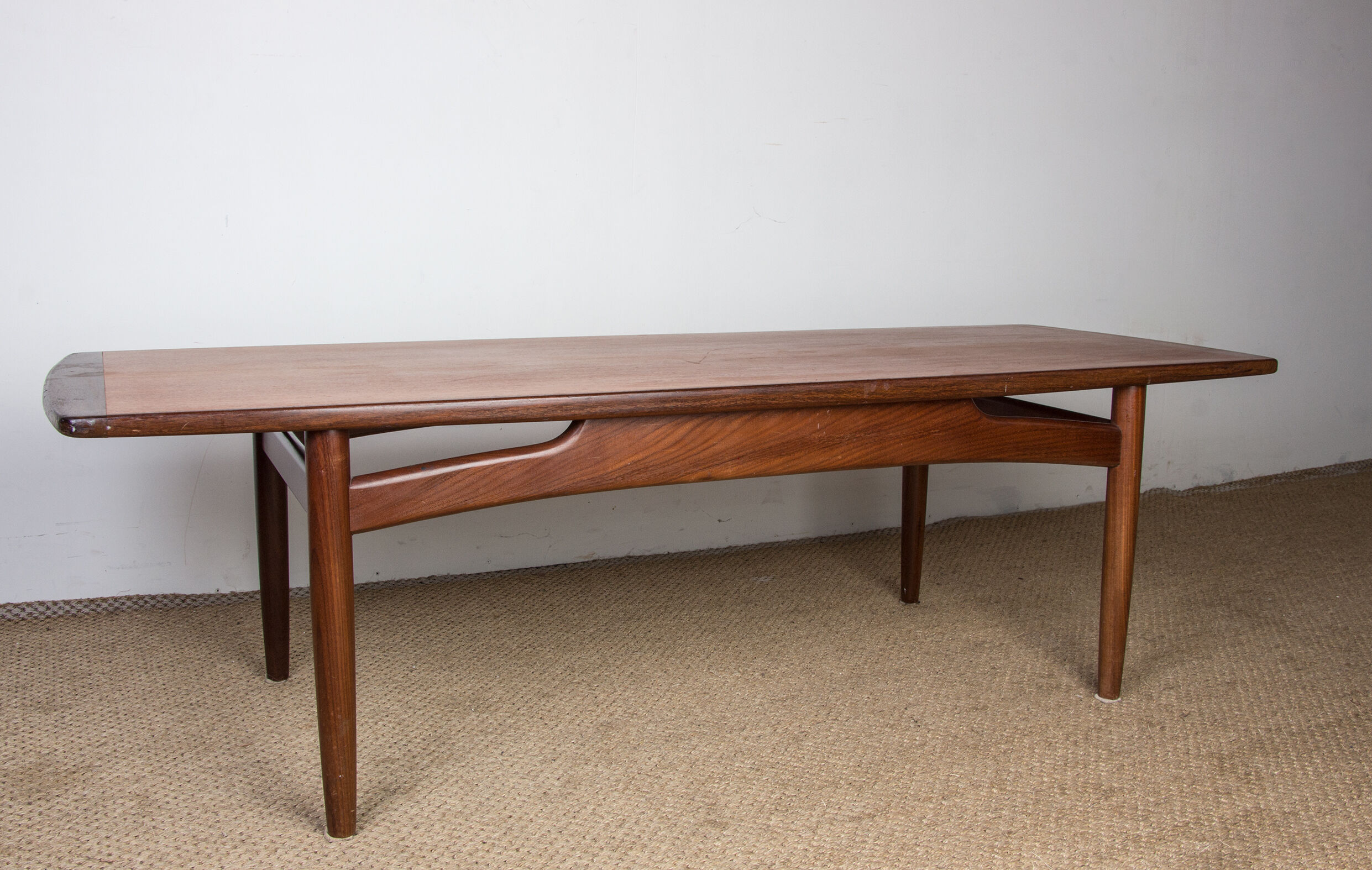 Danish teak coffee table by HE Mobler 1960