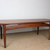 Danish teak coffee table by HE Mobler 1960