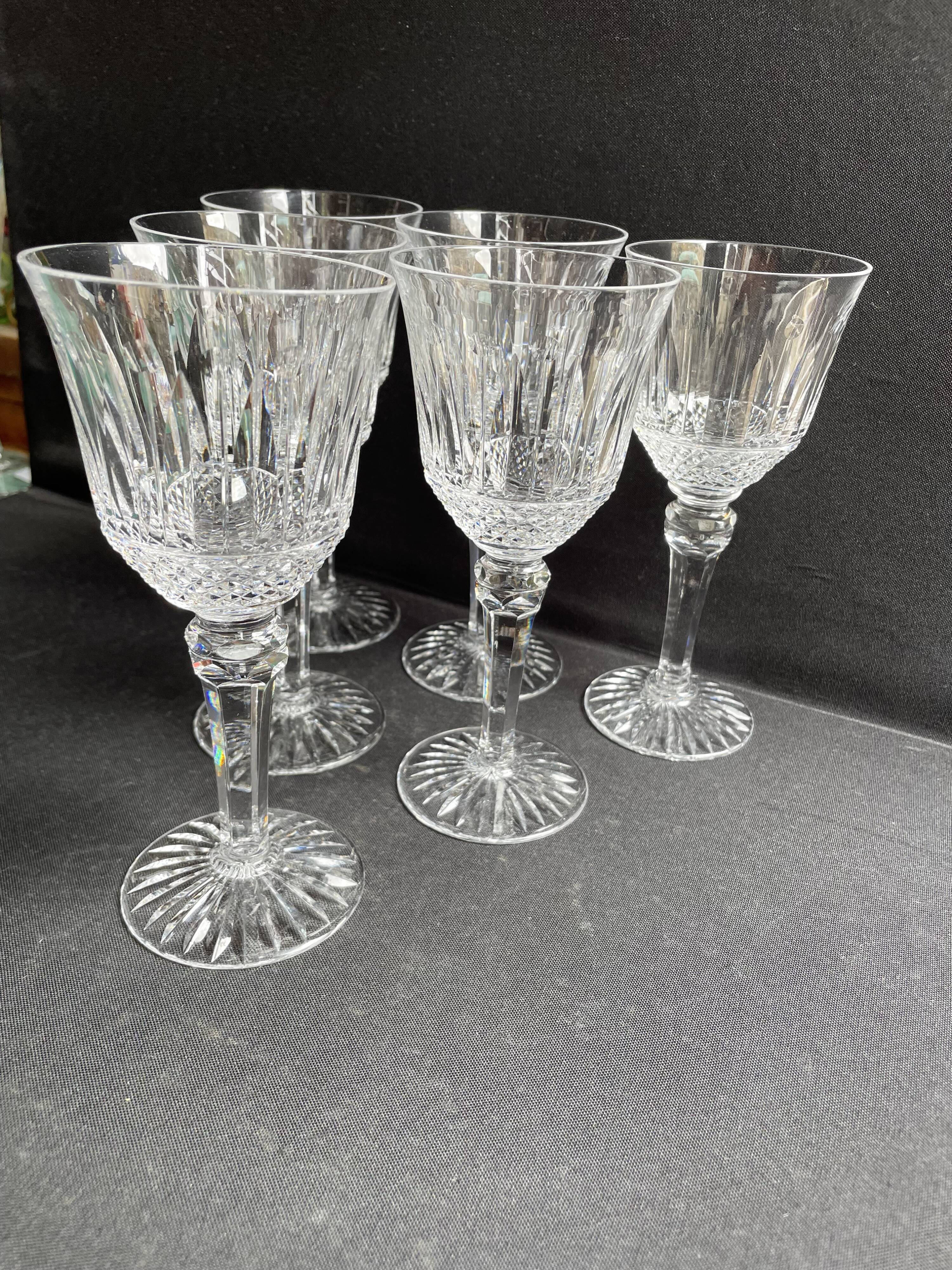 6 Red/White Wine Glasses – Mouth Blown and Hand Cut Crystal
