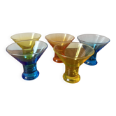 Set of 5 coloured dessert bowls Luminarc