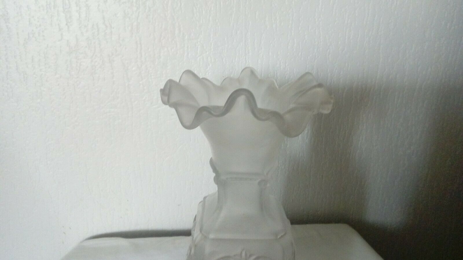 Vase in molded glass and depoli decor chimere art nouveau
