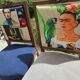 Duo of chairs with the effigy of Frida Kahlo