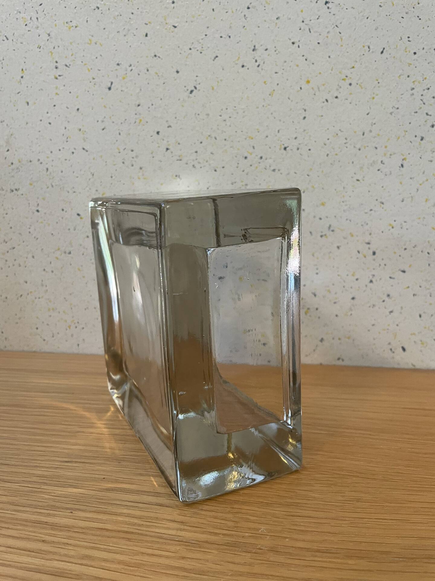 Glass block catchall