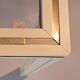 White lacquered side table by Pierre Vandel with gold brass.