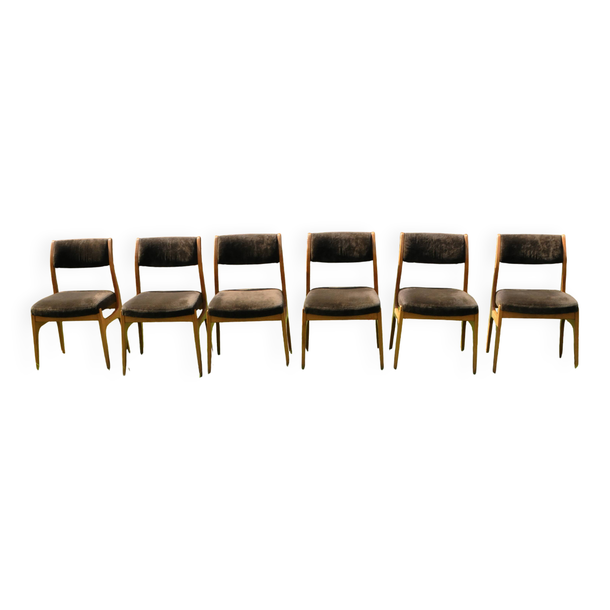 6 chaises de salle à manger années 60 scandinaves