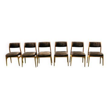 6 Scandinavian dining chairs from the 1960s.