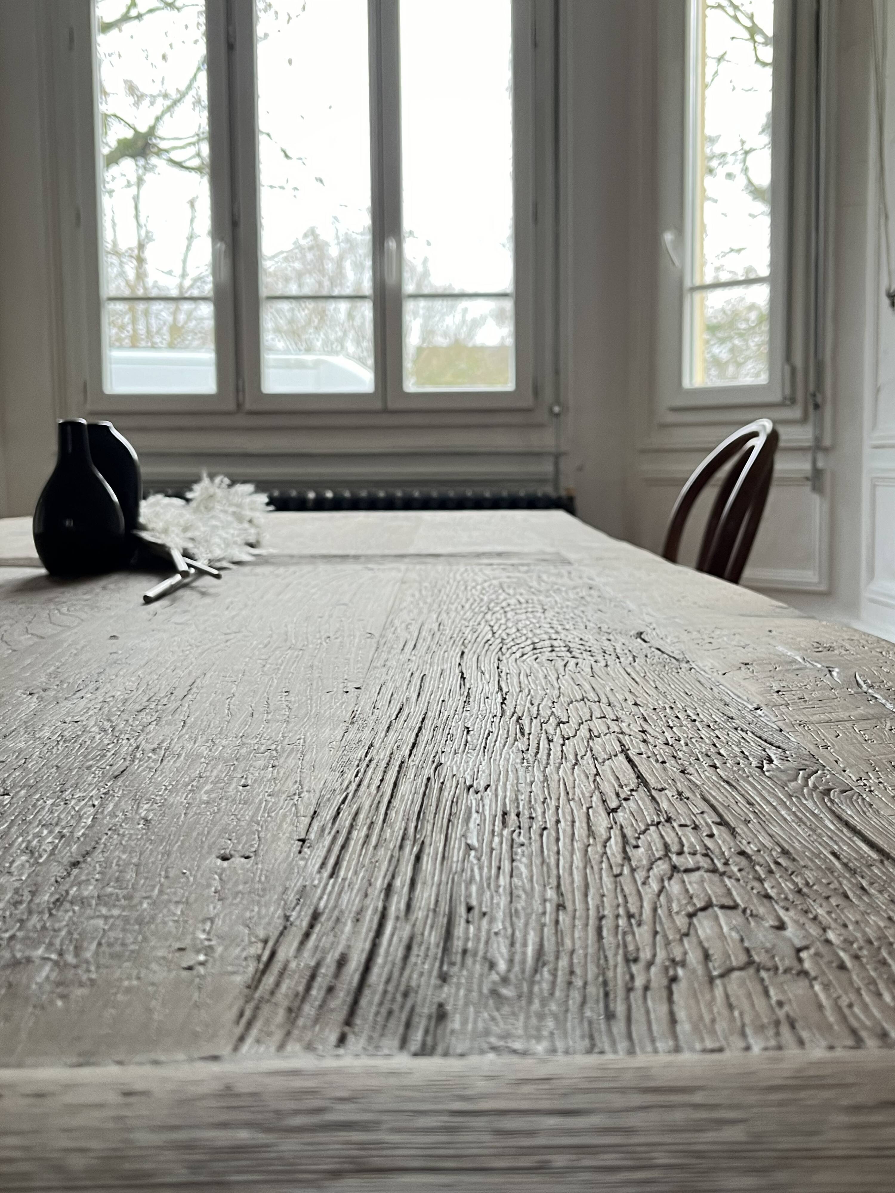 Kingstone farmhouse table in solid oak - 350 cm long