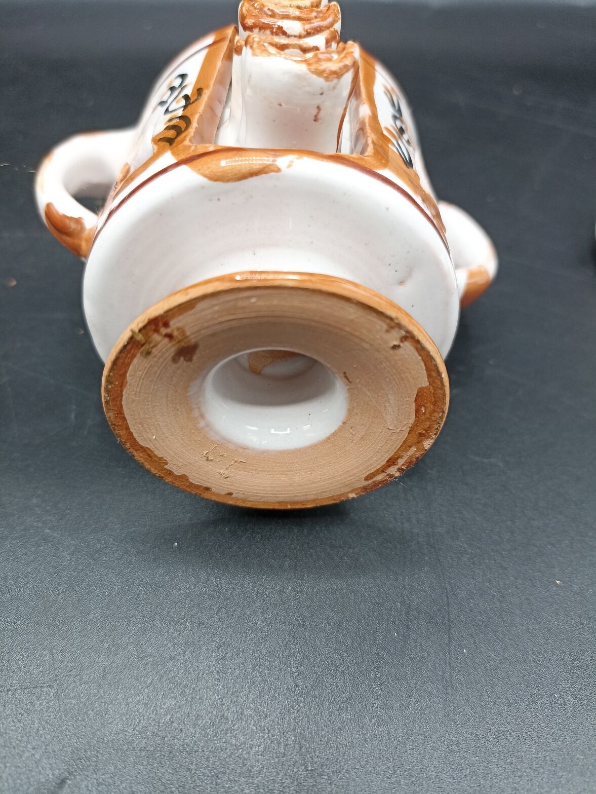 Glazed terracotta guest ashtray - Chocolate