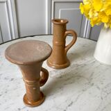 Pair of stoneware candlesticks 70s