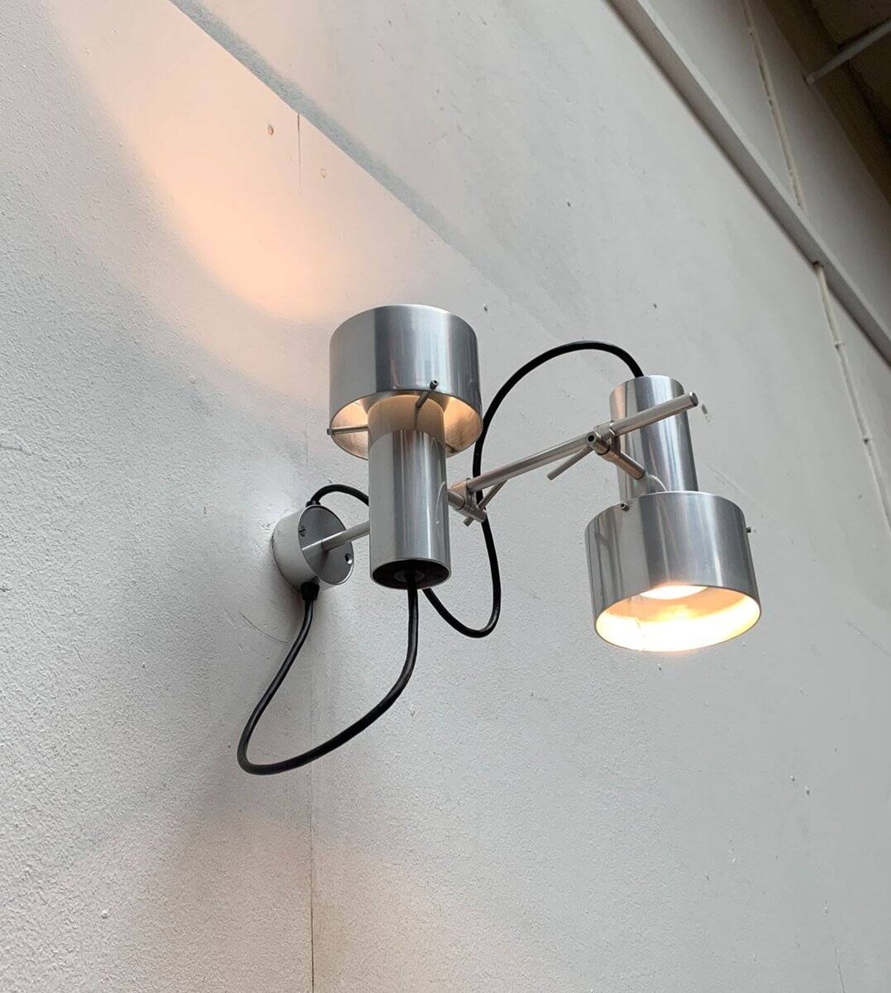 Mid-century minimalist double chandeliers FA2 by Peter Nelson for Architectural Lighting Company, England, 1960s, set of 2.