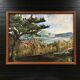 Seaside village landscape painting