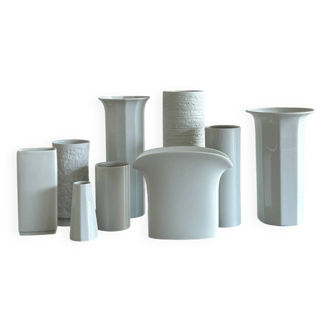 Ensemble de vases en céramique blanche