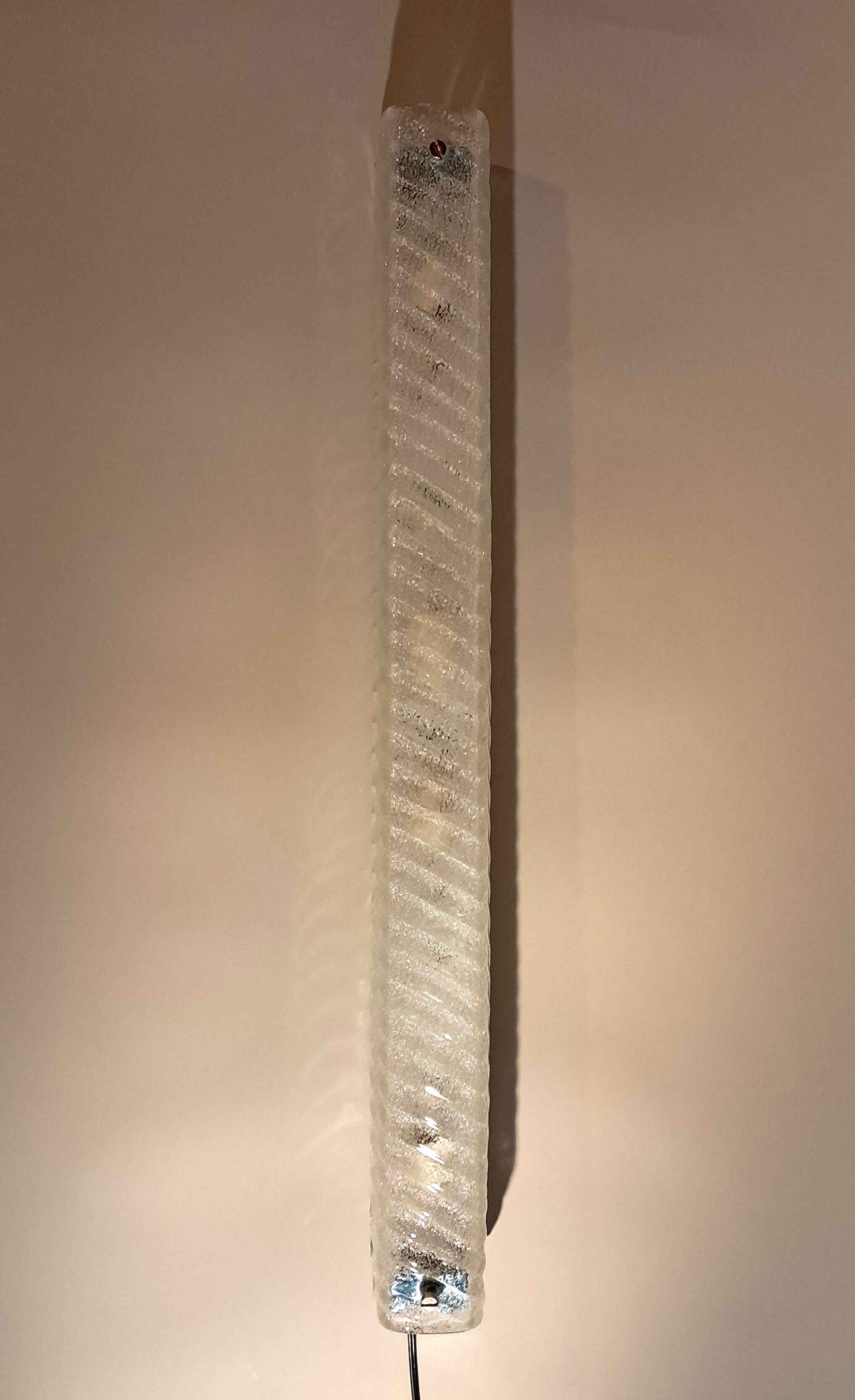 Large Eglo 4-light Murano glass wall lamp, Austria 1970s Vintage.