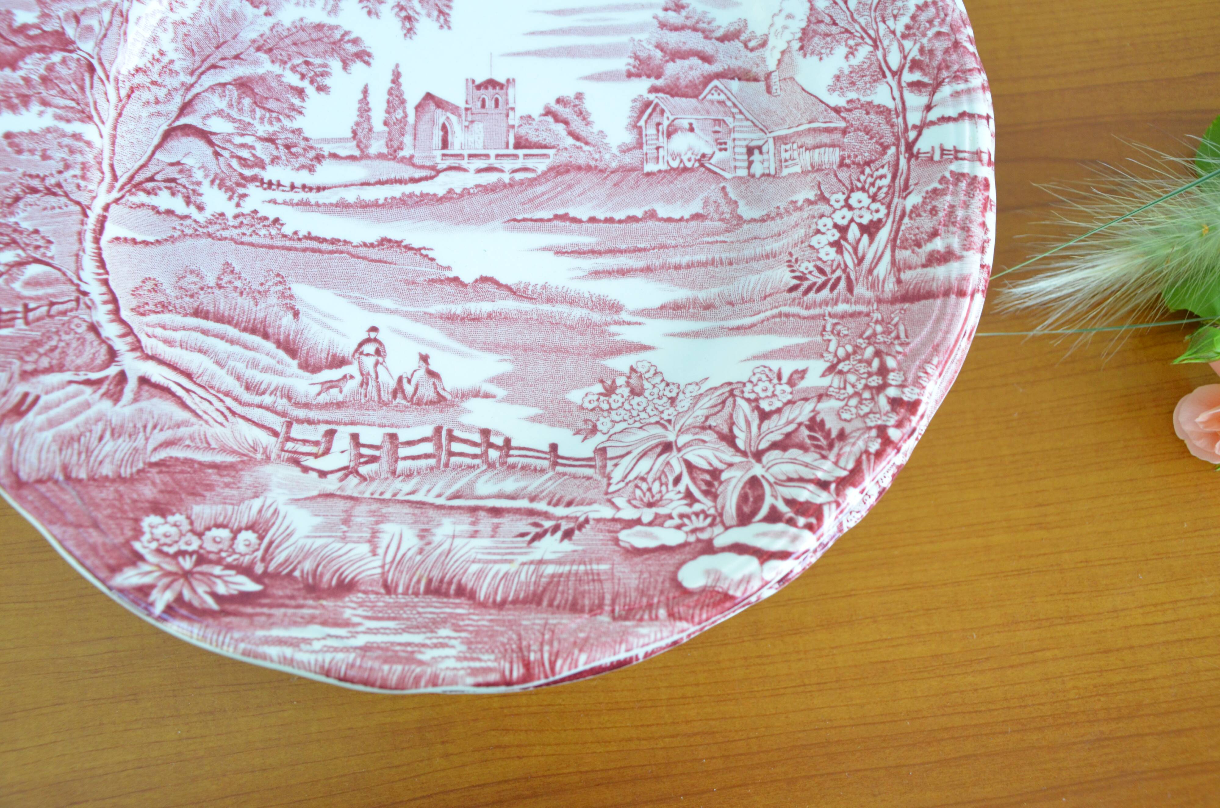 Set of 6 English style plates, kesteloot birthday