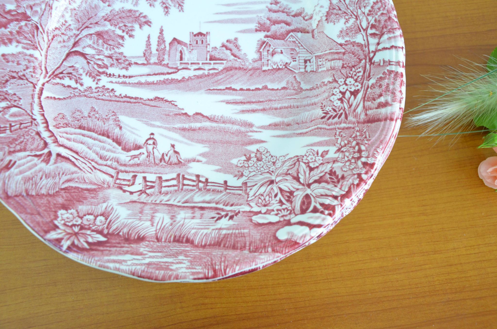Set of 6 English style plates, kesteloot birthday
