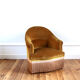 Pair of 1950 gold velvet toad chairs