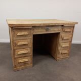 Desk with oak drawers
