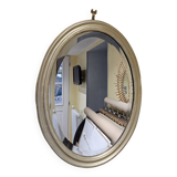 Miroir ovale biseauté