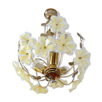 Lustre fleurs vintage 1960s