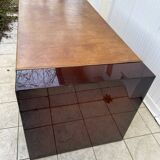 1970s lacquer and leather desk