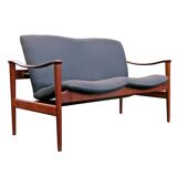 Loveseat 711 sofa by Fredrik Kayser for Vatne Lenestolfabrikk, 1960