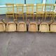 Lot de 12 chaises de bistrot bar bois vintage luterma