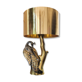 Peacock laying lamp by Willy Daro, 1970.