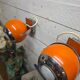 Pair of vintage 70s eyeball wall lights.