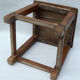 RestIng Stool Plant Old Teck Patina Brown 28.5x27x31cm