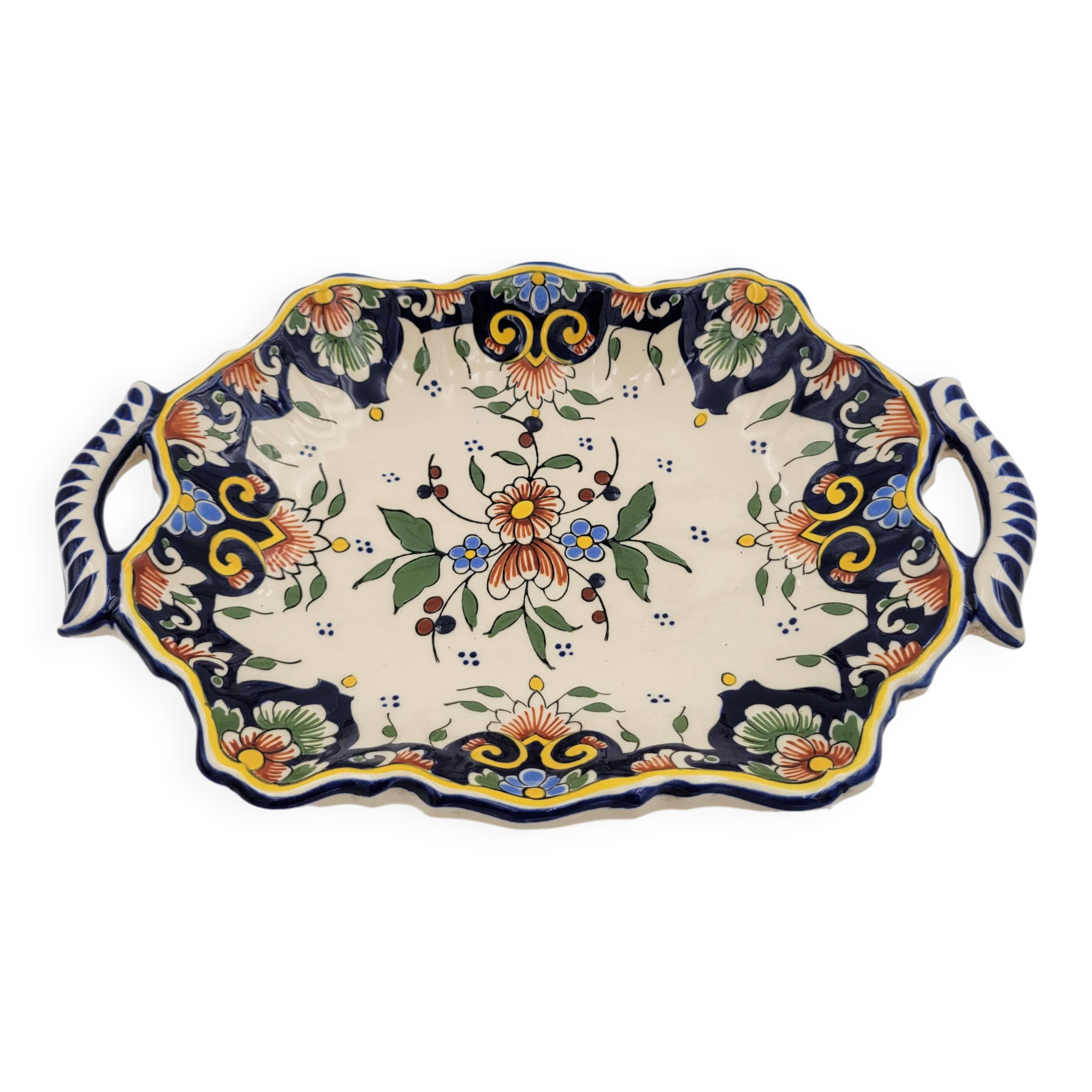 Small Rouen porcelain dish