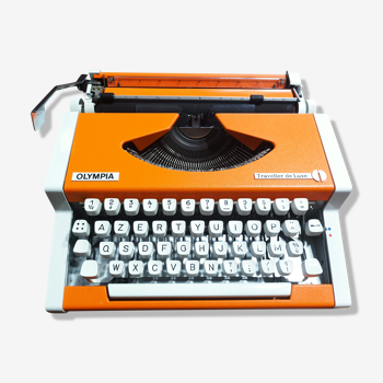 Olympia typewriter, orange