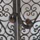 Double wrought iron door