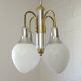 Vintage pendant lamp Art Deco style chandelier  Hanging light 1970s