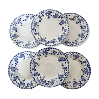 6 assiettes creuses antiques - Rare porcelaine de Dresde