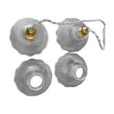 Paires suspensions baladeuses globes striés