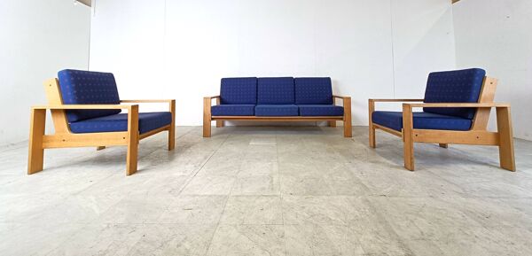 Ensemble de canapés vintage scandinave, 1970