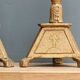 Pair of wooden candle spades, 18th century
