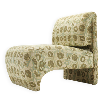 Chaise fleurie française, années 1960