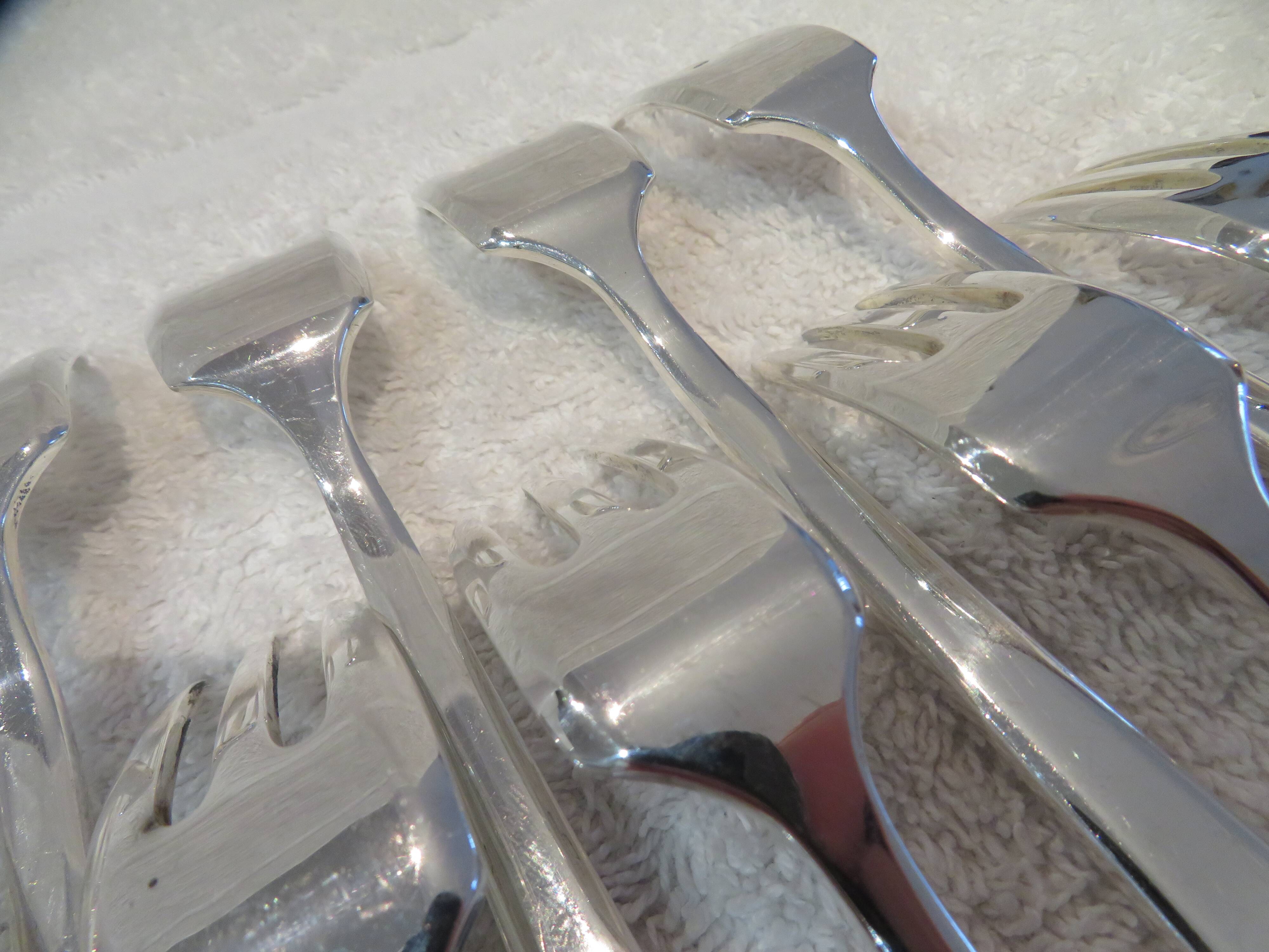 12 silver plated cake forks, Christofle Concorde, 15.8 cm