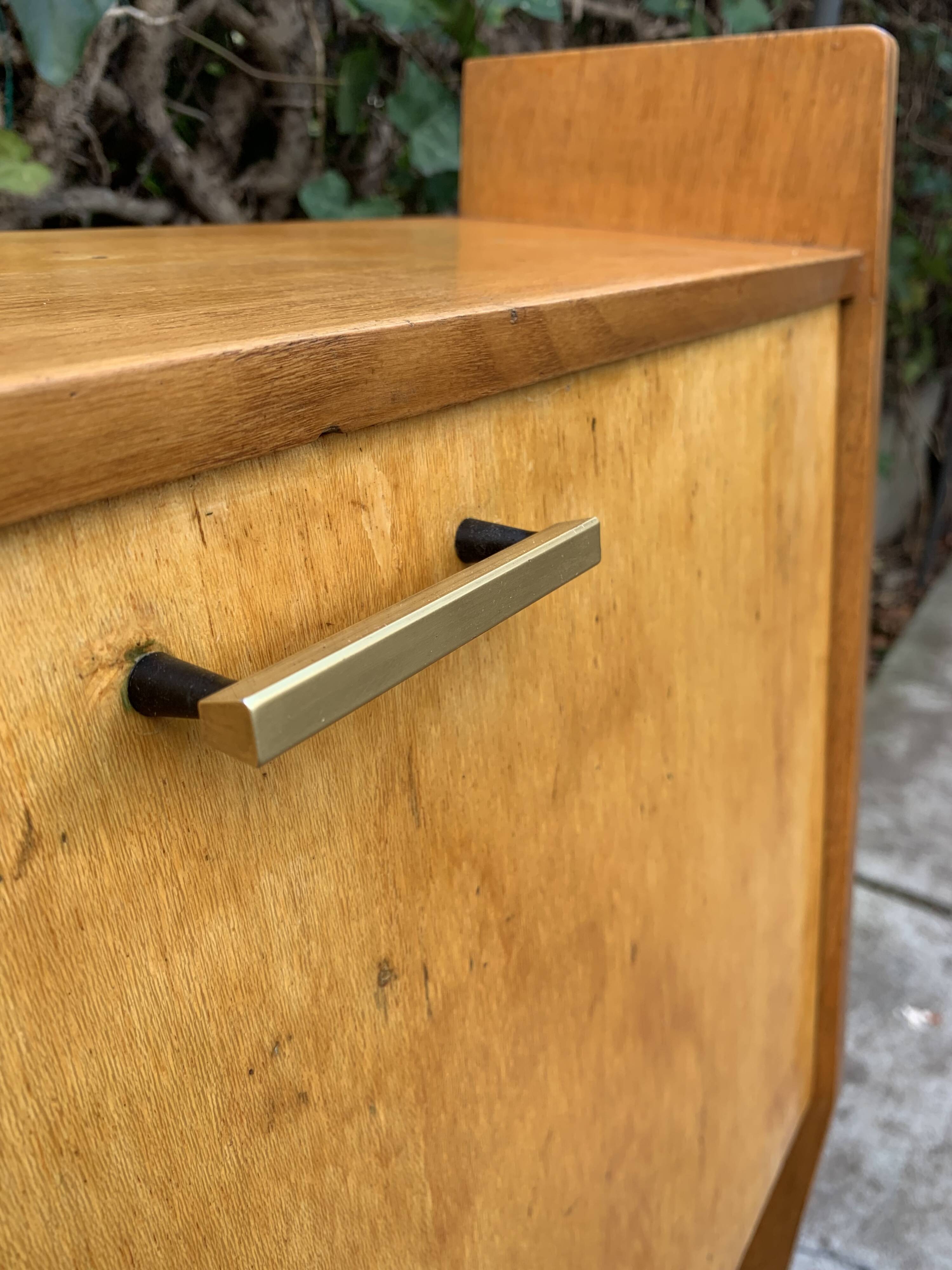 Vintage 1950s asymmetrical wall-mounted secretary desk