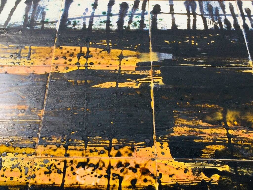 Belarti tiled coffee table. Vintage 60s