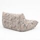 Pouf Togo et canapé 2 places tissu imprimé par Michel Ducaroy pour Ligne Roset