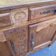 Louis XV buffet in light solid walnut from the 19th century.
