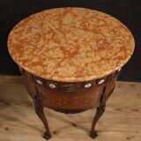 Pair of bedside tables in marquetry from the 20th century.